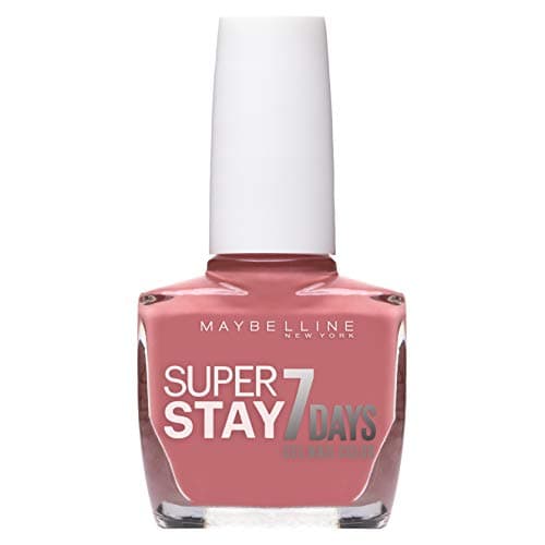 Image of Maybelline New York Forever Strong SuperStay, Extremenly Long Lasting Nail Polish, Nail Varnish, 7Days Gel Nail Color, Trendy Shade: 135 Nude Rose, 10ml