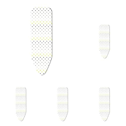 Image of Minky Elasticated Medium Ironing Board Cover, Foam, White, 110 x 35 cm (Pack of 5)