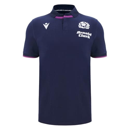 Image of Macron Mens Scotland Rugby Home Shirt 2025 Adults Short Navy XL