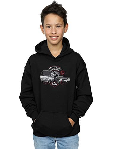 Image of Absolute Cult Scoobynatural Boys Mystery Machine And Baby Hoodie Black 5-6 Years