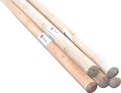 Image of Sterling Ventures Replacement Wooden Handle for Brooms & Mops Multi-Pack (5)