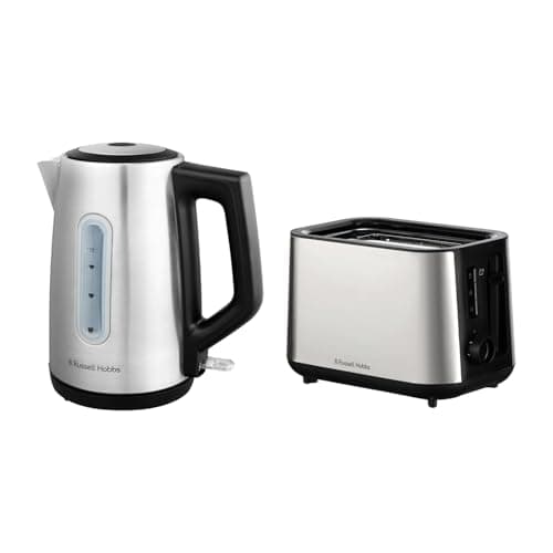 Image of Russell Hobbs Classics Brushed Stainless Steel 1.7L Kettle and 2 Slice Toaster
