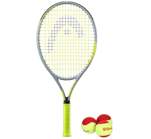 Image of HEAD Extreme Junior Tennis Racket, inc Protective Cover & 3 Tennis Balls (Various Sizes) (19")