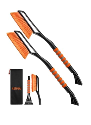 Image of AstroAI 2-in-1 Ice Scraper 68.6cm Detachable for Car Windscreen and Snow Brush with Ergonomic Foam handle for Cars & Trucks & SUV, Car Accessories