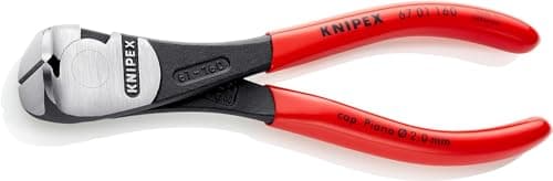 Image of KNIPEX High Leverage End Cutting Nipper with Plastic Coating 160 mm, 67 01 160
