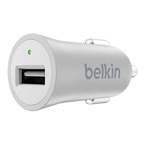 Image of Belkin Premium MIXIT Fast 2.4 A USB Car Charger forApple iPhone XS Max/XS/XR/X/8 Plus/8/7 Plus/7 and Apple iPad Air, iPad 2, iPad Mini with Connected Equipment Warranty, Silver