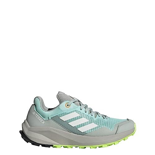 Image of adidas Women's Terrex Trailrider Trail Running Shoe - Hiking Shoe, Semi Flash Aqua/Crystal White/Wonder Silver, 9 UK