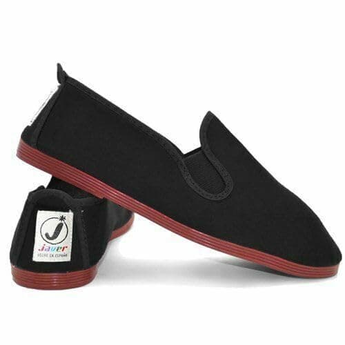 Image of Ladies Women's JAVER Flossy Style Plimsolls Espadrilles Flat Shoes NEW (Black, UK Footwear Size System, Adult, Women, Numeric, Medium, 7)