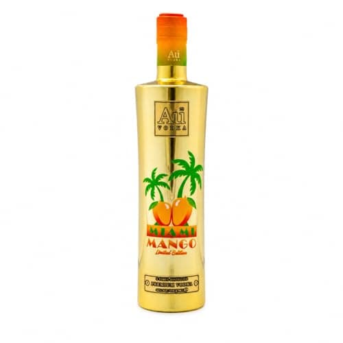 Image of AU Vodka *NEW* Miami Mango Flavoured Vodka 70cl – Premium Vodka with Exotic Mango Twist - LIMITED EDITION