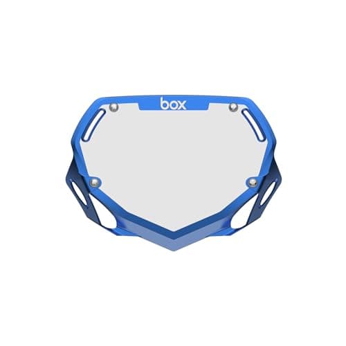 Image of Box Phase 1 Small Chrome Number Plate Blue