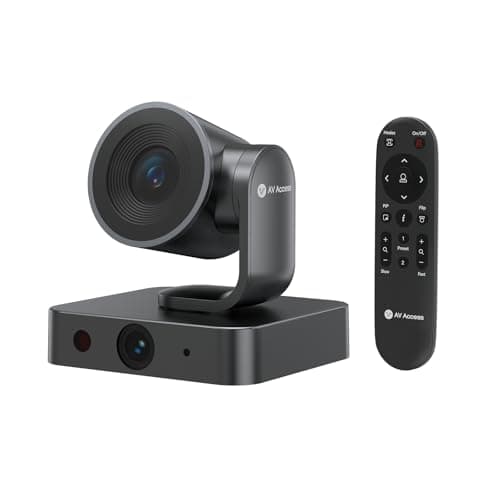 Image of AV Access 4K Conference Room Camera, Dual Lens Cam(4K AI Tracking and 1080P Panoramic Cam), 3X Optical/5X Digital Zoom, 120° FOV, Auto Framing, Individuals Gallery, Works with Meet, Teams, Zoom