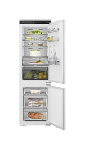 Image of Hisense RB3B250SAWE1 177cm High 70/30 Integrated Frost Free Fridge Freezer with Sliding Door Fixing Kit - White - E Rated