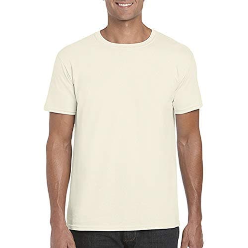 Image of Gildan Mens Short Sleeve Soft-Style T-Shirt (M) (Natural)