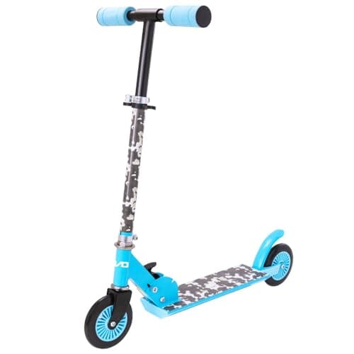 Image of EVO Inline Childrens Scooter | 2 Wheeled Kids' | Kids Push Scooter Adjustable Handle Height | Easy Foldable 2 Wheeled For Boys And Girls | Ages 5-12 (Camouflage Print)