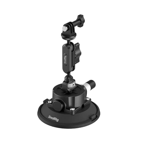 Image of SMALLRIG 4.5" Suction Cup Mount with Ball Head Magic Arm, Camera Mount for DJI Osmo Action 6/5 Pro/4, for Insta360 x5, for Gopro 13/12,on Car Windshield or Window, Compatible with Action Cameras- 5855