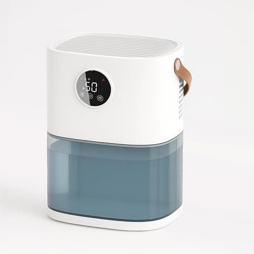 Image of Prem-i-air 1.9L Smart Portable Dehumidifier – 430ml/Day Electric Mini Dehumidifier for Bedroom & Home, 55W Low Energy, Auto Humidity Sensor, Quiet 47dB, Timer, Sleep & Turbo Mode