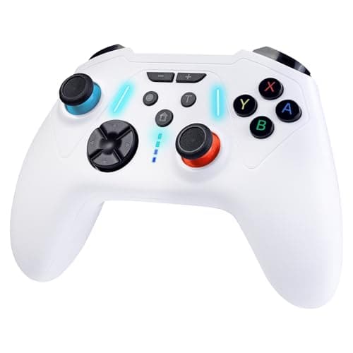 Image of Semaiki Wireless Controller für Switch/Switch 2/Lite/OLED/PC,Wireless Switch Pro Controller mit Dual Vibration/6 Achsen Gyroskop/Turbo (weiß)