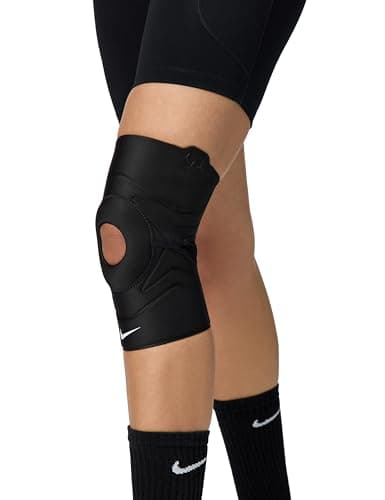 Image of Nike Pro Open Patella Knee Sleeve 3.0 Knee Brace Stabilization Training Fitness Support, Black/White, S