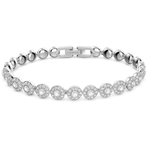 Image of Swarovski Angelic bracelet, Round cut, White, Rhodium plated