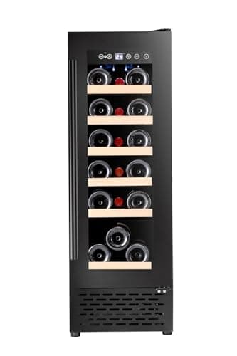 Image of Cata UBBKWC30 30cm 18 Bottle Wine Cooler - Black - F Rated, 87cm x 29.5cm x 57.5cm (HxWxD)