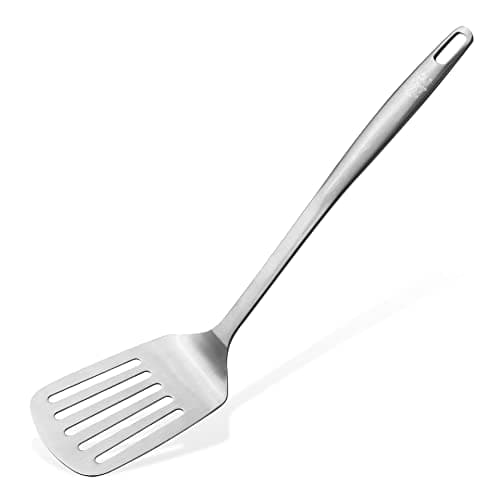 Image of Stanley Rogers Slotted Turner 31 cm, Shapely Design, Stainless Steel, Satin-Finished Surface (Colour: Silver)