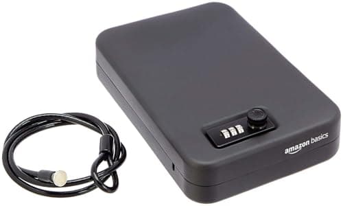 Image of Amazon Basics Portable Security Case Lock Box Safe, Combination Lock, XL (24.41x16.56x5.66cms), Black