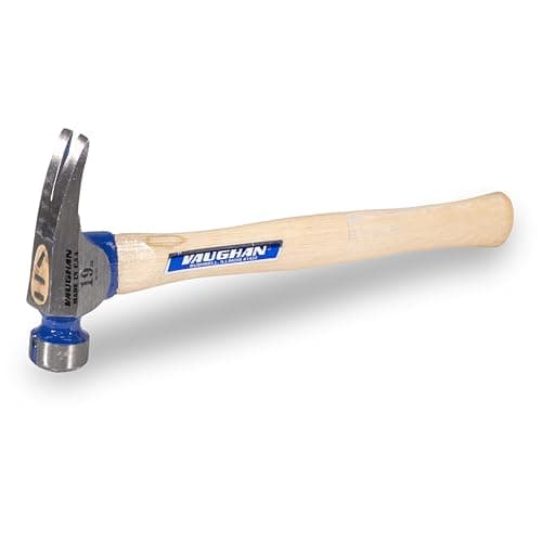 Image of Vaughan CF2 California Framer Hammer, 19 oz Milled Face, Magnetic Nail Starter, Hickory Handle, Made in USA, Framing Hammer, Carpenter Hammer, VN11600