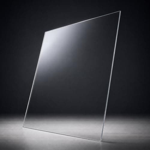 Image of Premium 4mm Clear Polycarbonate Sheet 610mm x 610mm, UV Protected Non-Yellowing Plastic Sheet, Ideal for Greenhouse Glass, Shed Window Replacement, 20x Stronger Than Acrylic Plastic Sheets