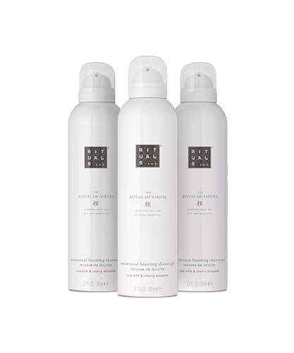 Image of RITUALS Shower Foam The Ritual of Sakura - Value Pack - Shower Gel with Cherry Blossom and Rice Milk - Sensational Foaming Shower Gel - Economy Pack, 3 x 200ml
