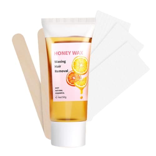 Image of Natural Honey Sugar Wax Kit, Hypoallergenic No-heat Formula Hair Removal Waxing Sugar Paste For Face Legs Body Bikini, Natural Soft Wax For Sensitive Skin