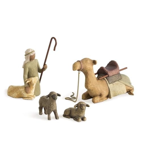 Image of Willow Tree Shepherd & Stable Animals Figurine