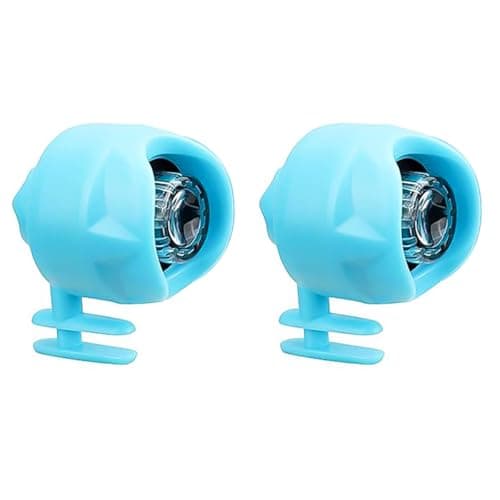 Image of Sarini Blue Croc Lights, 2Pcs Rechargeable LED Lights for Croc Shoes with IPX5 Waterproof, Used for Walking, Cycling and Running at Night, Croc Headlights Unique Design Gifts