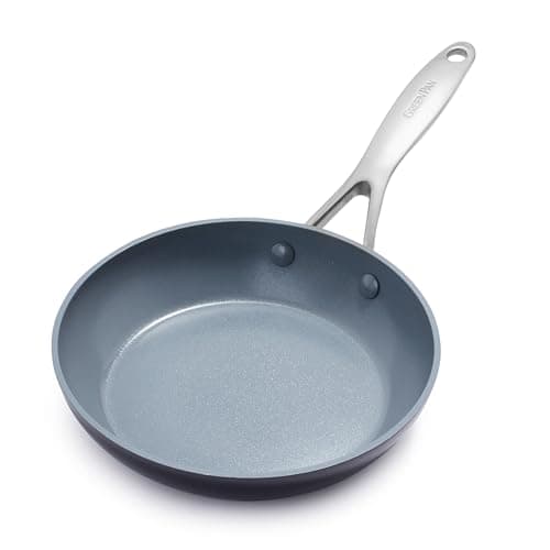 Image of GreenPan Valencia Pro Hard Anodised Healthy Ceramic Non-Stick 20 cm Frying Pan Skillet, PFAS-Free, Induction, Oven Safe, Grey
