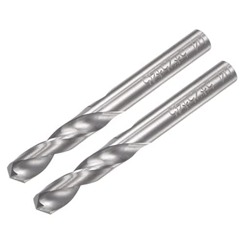Image of sourcing map Solid Carbide Drill Bits, 4.5mm C2/K20 Tungsten Carbide Jobber Drill Bits Straight Shank Drilling Tool for Stainless Steel Aluminum Iron Metal Plastic 2pcs
