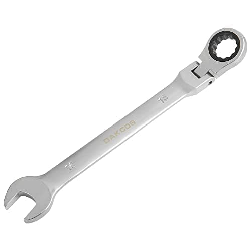 Image of DAKCOS 16mm Flexible Head Spanner Dual Heads Ratchet Combination Wrench Spanner Chrome Vanadium Steel
