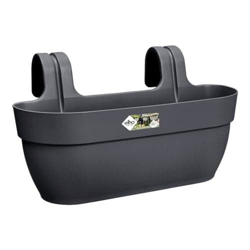 Image of elho Vibia Campana Easy Hanger L 46 - Planter for Balcony & Outdoor - Ø 46.0 x H 26.5 cm - Black/Anthracite