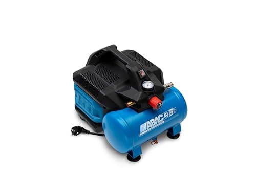 Image of ABAC Ease-AIR 6 Silent Portable Air Compressor, Oil-Free Air Compressor, Maximum Pressure 8 Bar, Power 0.75 Hp, 6 Litre Tank, Noise 49 dB - UK
