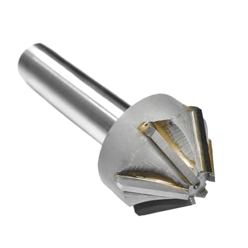 Image of GJEXXPTST 1pcs Chamfer Milling Cutter with Brazing Carbide Blade 60/90 Degrees CNC Metal Tools Chamfering Cutting Tool Deburring(35x90deg x6Fx12mm)