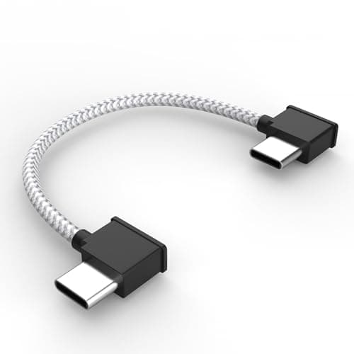 Image of CHXINGCHEN USB C to USB C 15CM Nylon Braided Remote Controller Cable for DJI Mini 2,Mavic 3,Air 2S,Mavic Air 2,OTG RC Phablet(15cm/5.9inch)