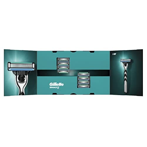 Image of Gillette Mach3 Razor Blades Men, Pack of 8 Razor Blade Refills, Stronger Than Steel Blades (Packaging May Vary)