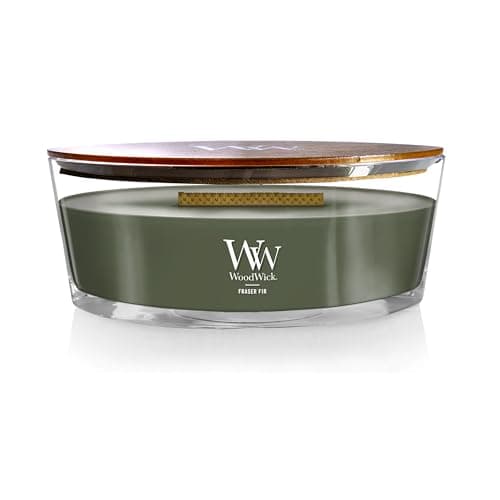 Image of Woodwick Ellipse Scented Candle | Fraser Fir | with Crackling Wick | Burn Time: Up to 50 Hours