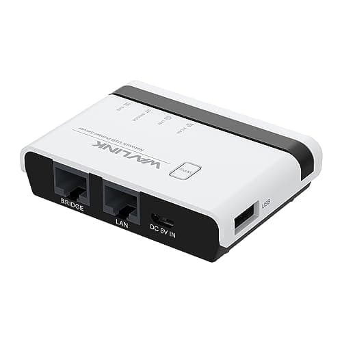Image of WAVLINK USB Wireless Print Server, WiFi Print Server with 10/100Mbps LAN/Bridge, 480Mbps USB2.0, Support Wireless/Wired/Standalone Modes, Compatible with Mac/Windows and All RAW-Supported Printers