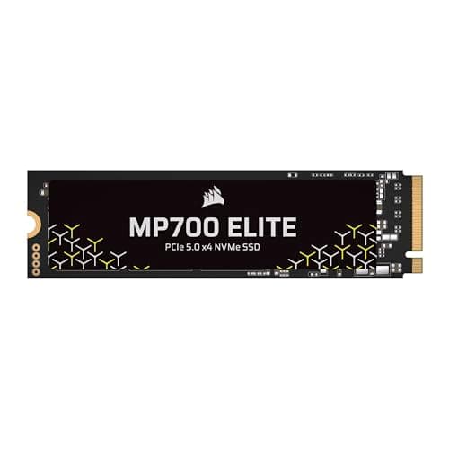 Image of Corsair MP700 ELITE 1TB PCIe 5.0 x4 NVMe M.2 SSD – Up to 10,000MB/sec – High-Density 3D TLC NAND – M.2 2280 - DirectStorage Compatible – Black