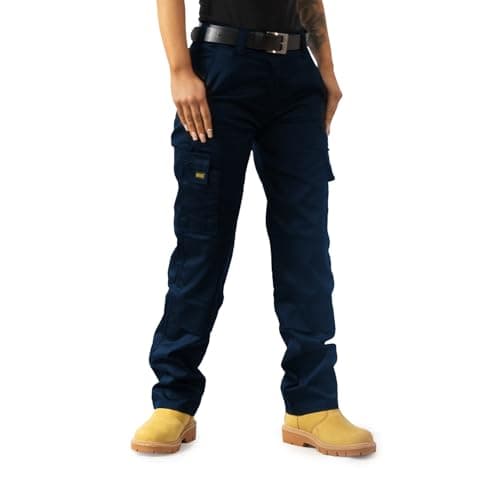 Image of MIG Womens Cargo Combat Work Trousers - Built with Knee pad Pockets, Ideal Tactical Trousers for Women Workwear (Navy - 8 Short)