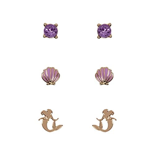 Image of Disney Princess The Little Mermaid Purple & Gold Trio Earring Set SH00702YRVL