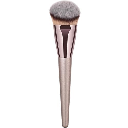 Image of Angled Champagne Colour Liquid Foundation/Blusher/Face Powder/Face Contour Blending Buffer Makeup Brush