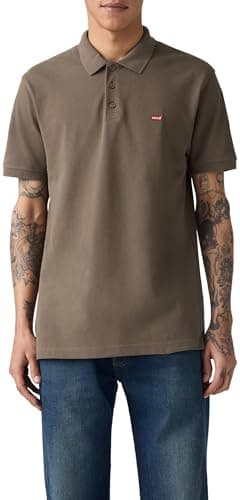 Image of Levi's Men's Lse Hm Polo Shirt, Maitake Brown, XL