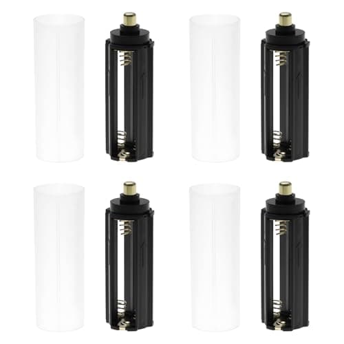 Image of ECSiNG 4Pcs AAA Battery 3x1.5V Storage Adapter Case with Sleeve Tube Suitable for Most Flashlights