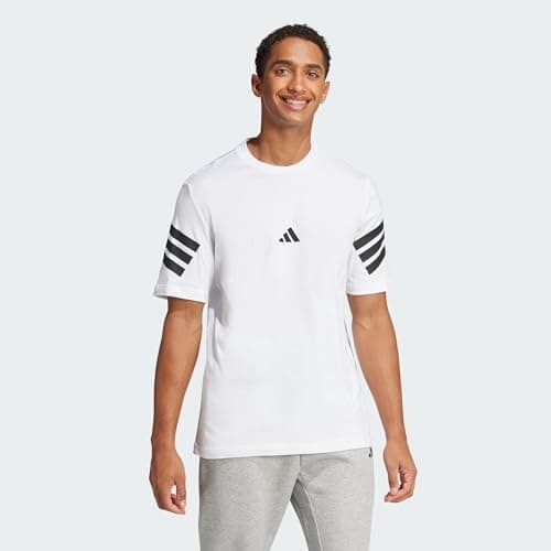 Image of adidas Men's Future Icons Three Stripes TEE, White, M Short
