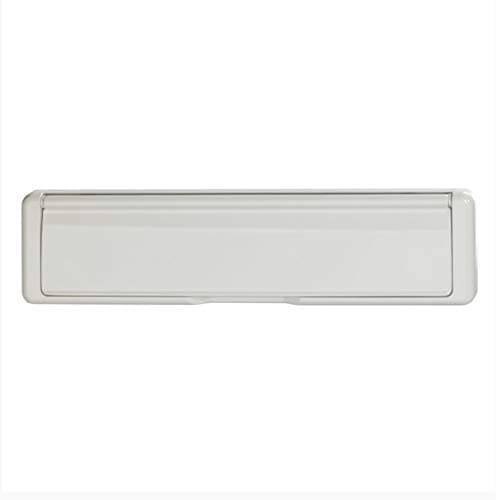 Image of 12" Fab & Fix Nu Mail Letterplate Premium Heavy Duty Sprung Letter Box Upvc Wood Door - Suitable for Mid-Rails and Composite Doors 40-80mm Thick (White)